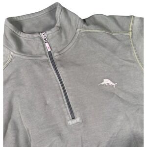 Tommy Bahama Relax 1/4 Zip Pullover Green Mens Small